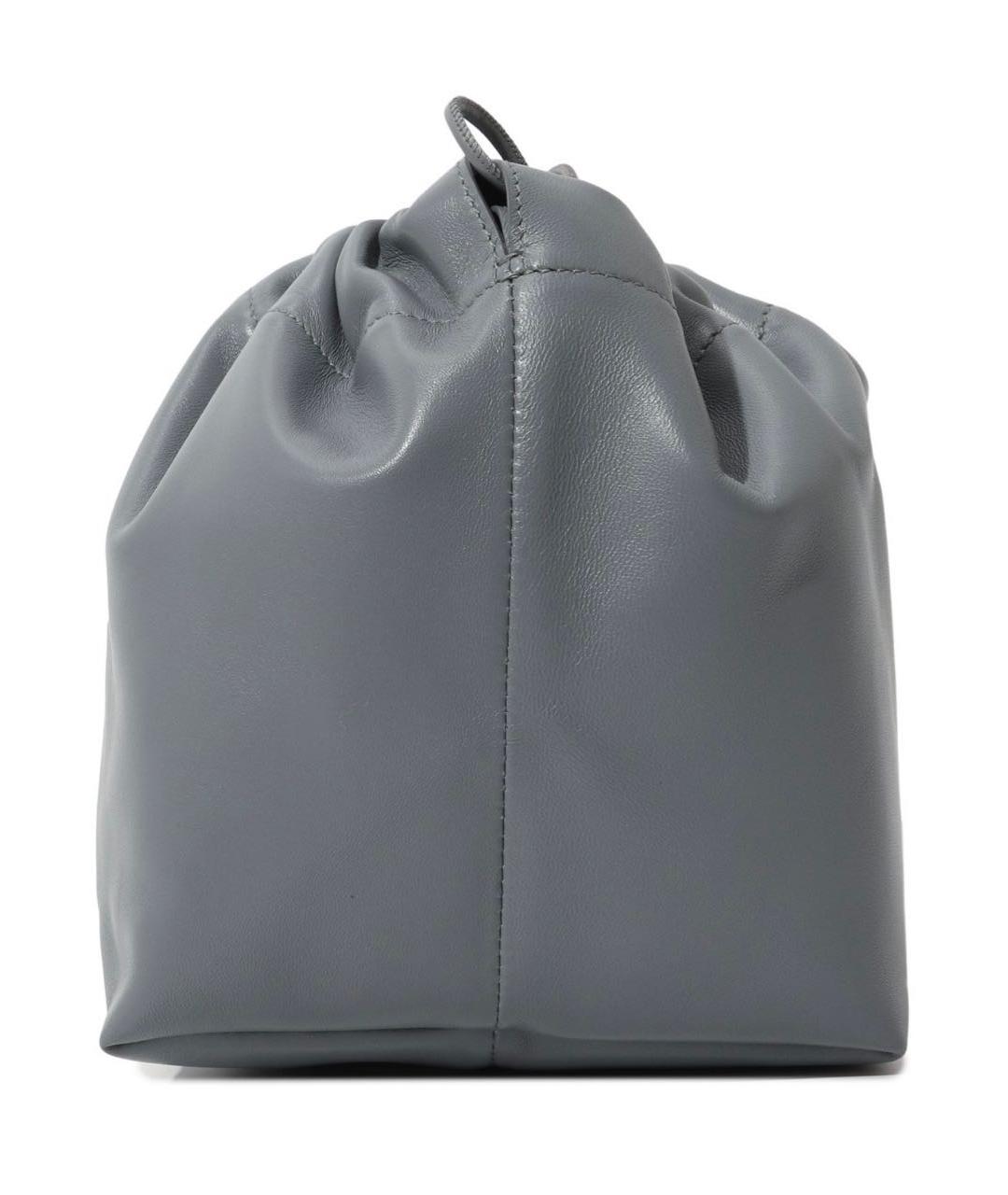 JIL SANDER Серая кожаная сумка через плечо, фото 3