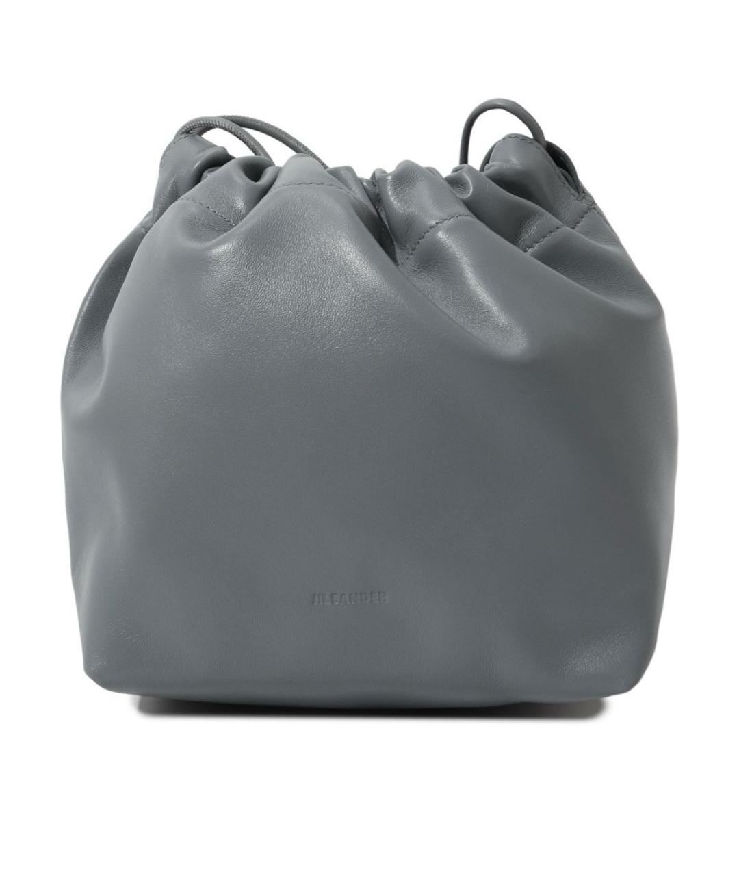 JIL SANDER Серая кожаная сумка через плечо, фото 1