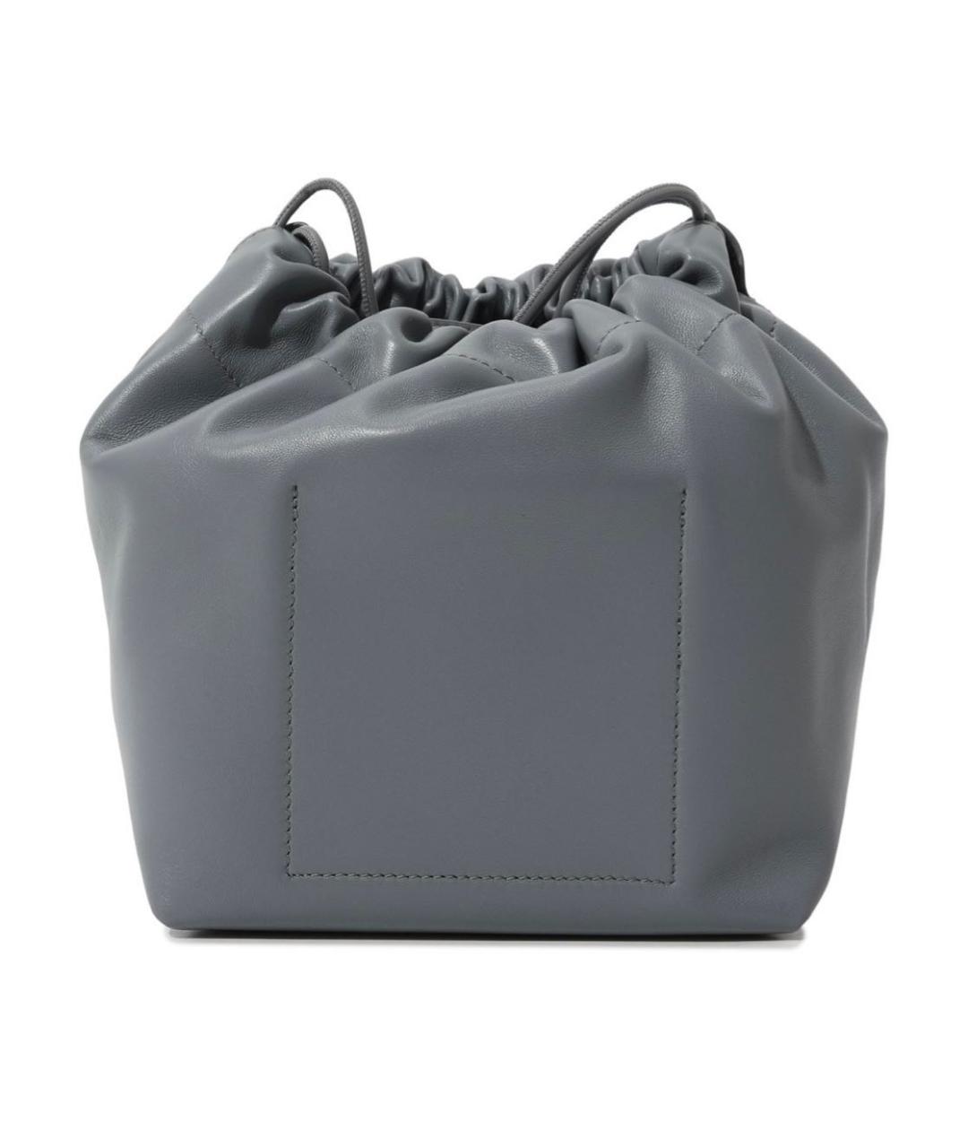 JIL SANDER Серая кожаная сумка через плечо, фото 2