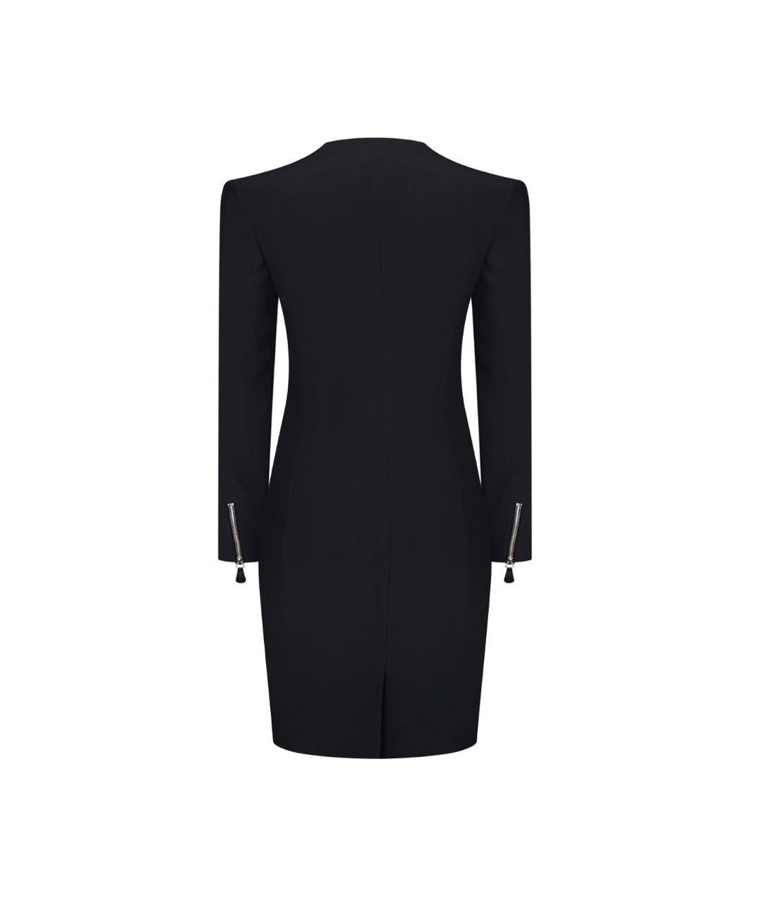 ALEXANDER MCQUEEN Черное вискозное повседневное платье, фото 2