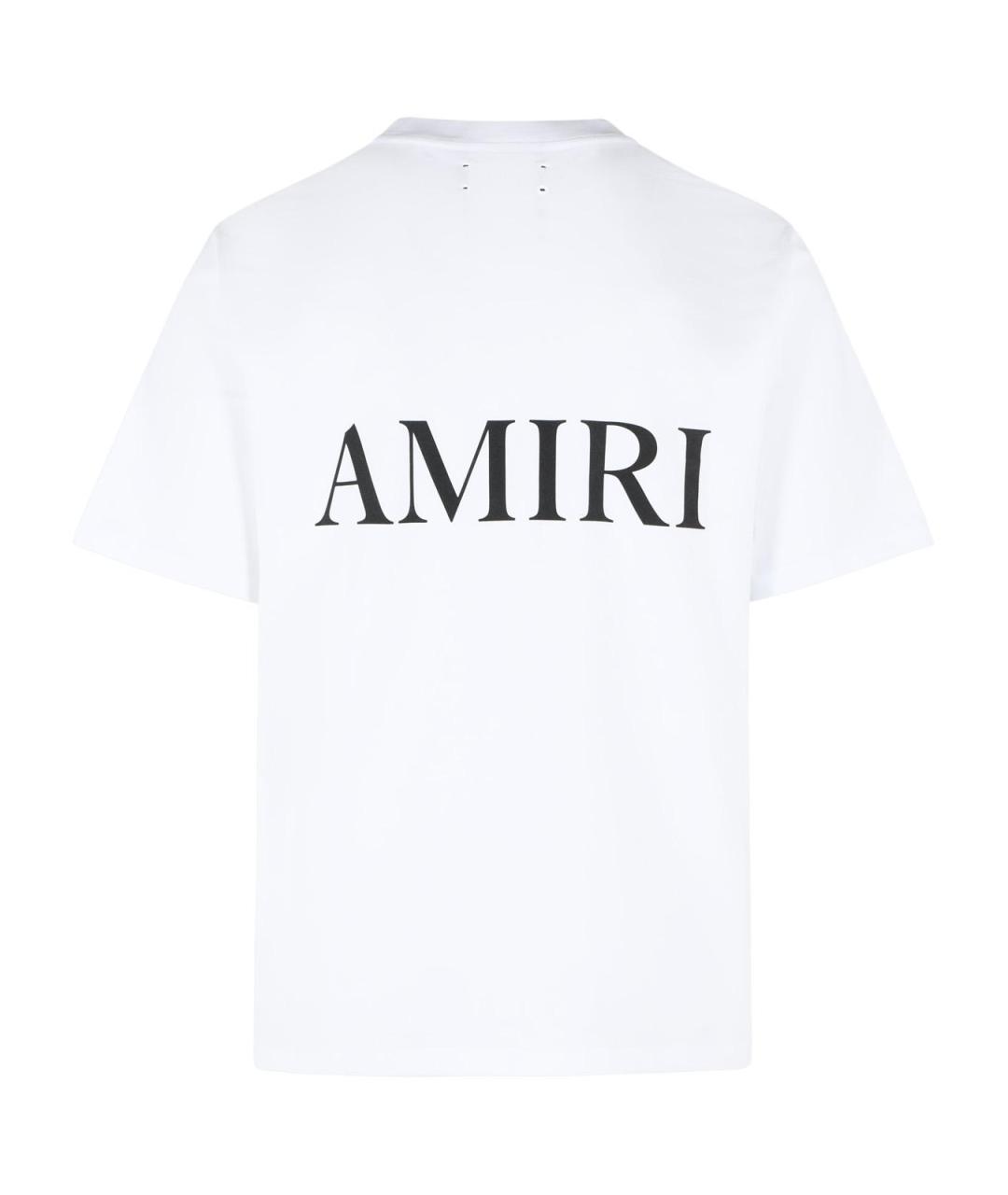 AMIRI Белая хлопковая футболка, фото 3