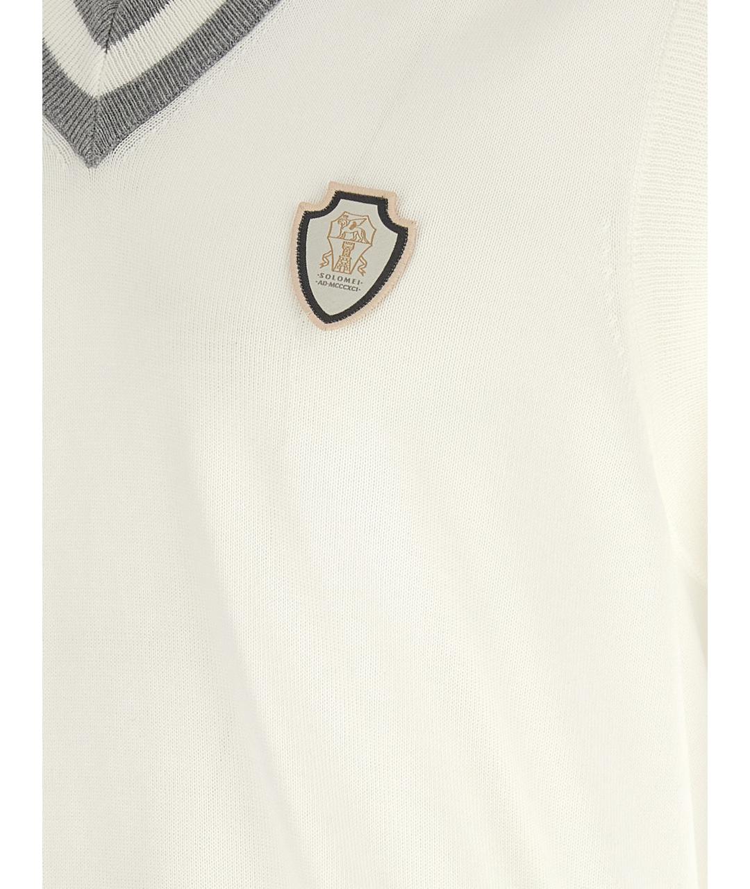 BRUNELLO CUCINELLI Белая хлопковая жилетка, фото 4
