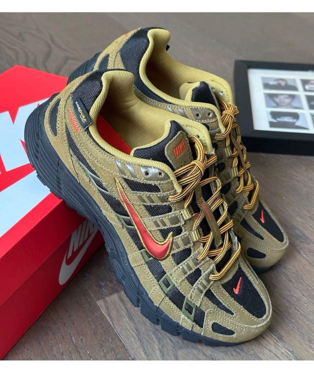 NIKE Хаки замшевые низкие кроссовки / кеды, фото 6