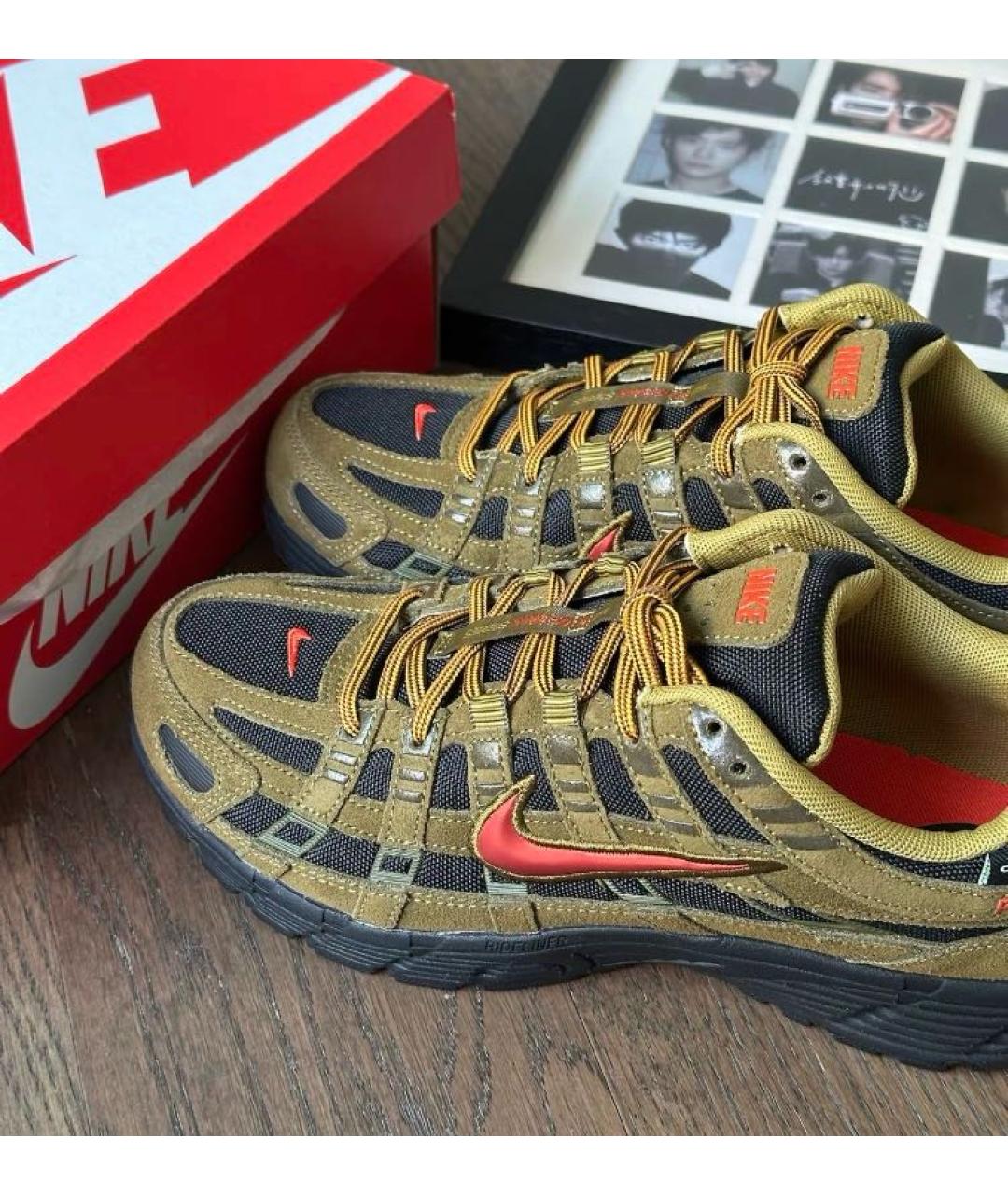 NIKE Хаки замшевые низкие кроссовки / кеды, фото 5