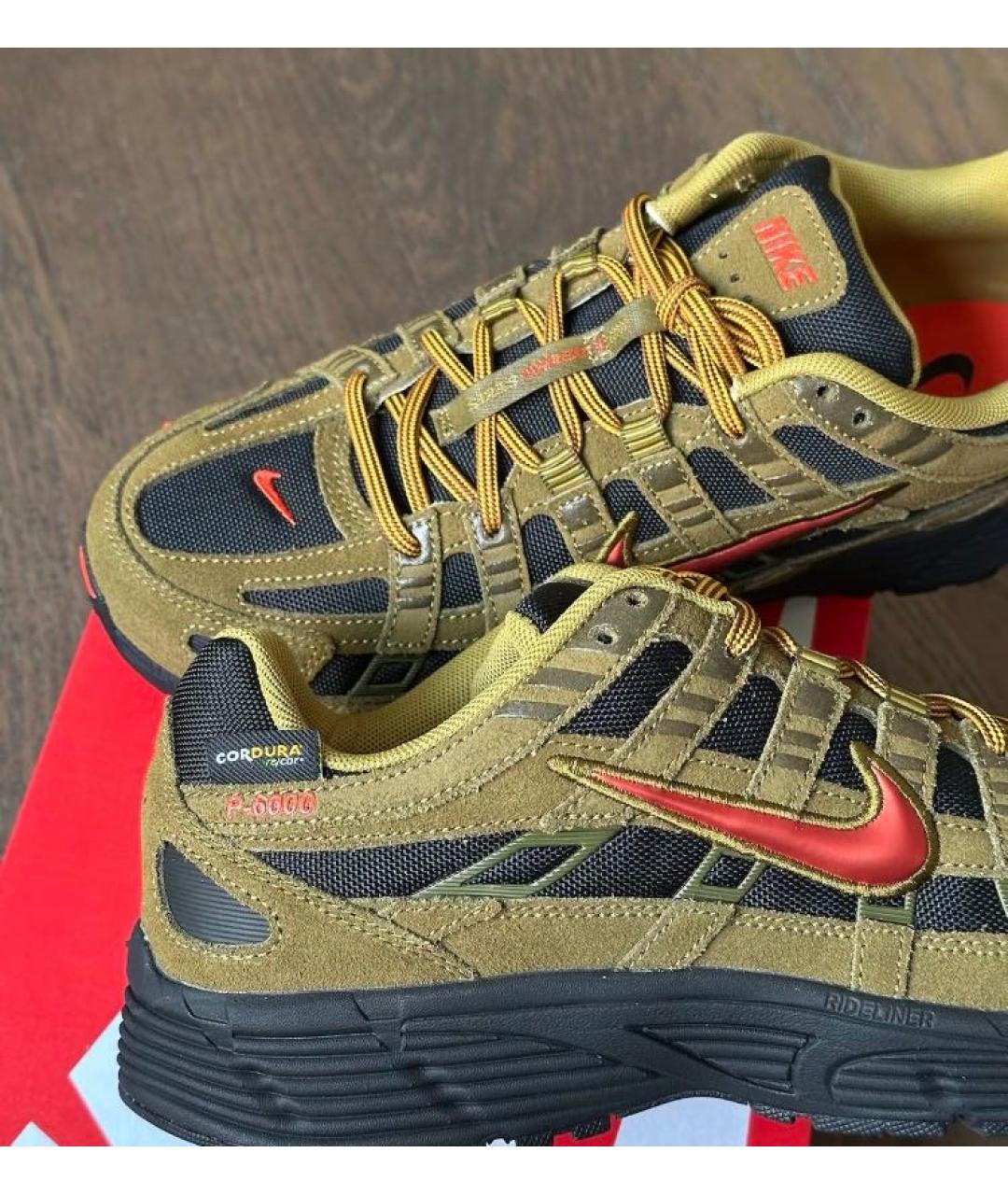 NIKE Хаки замшевые низкие кроссовки / кеды, фото 7