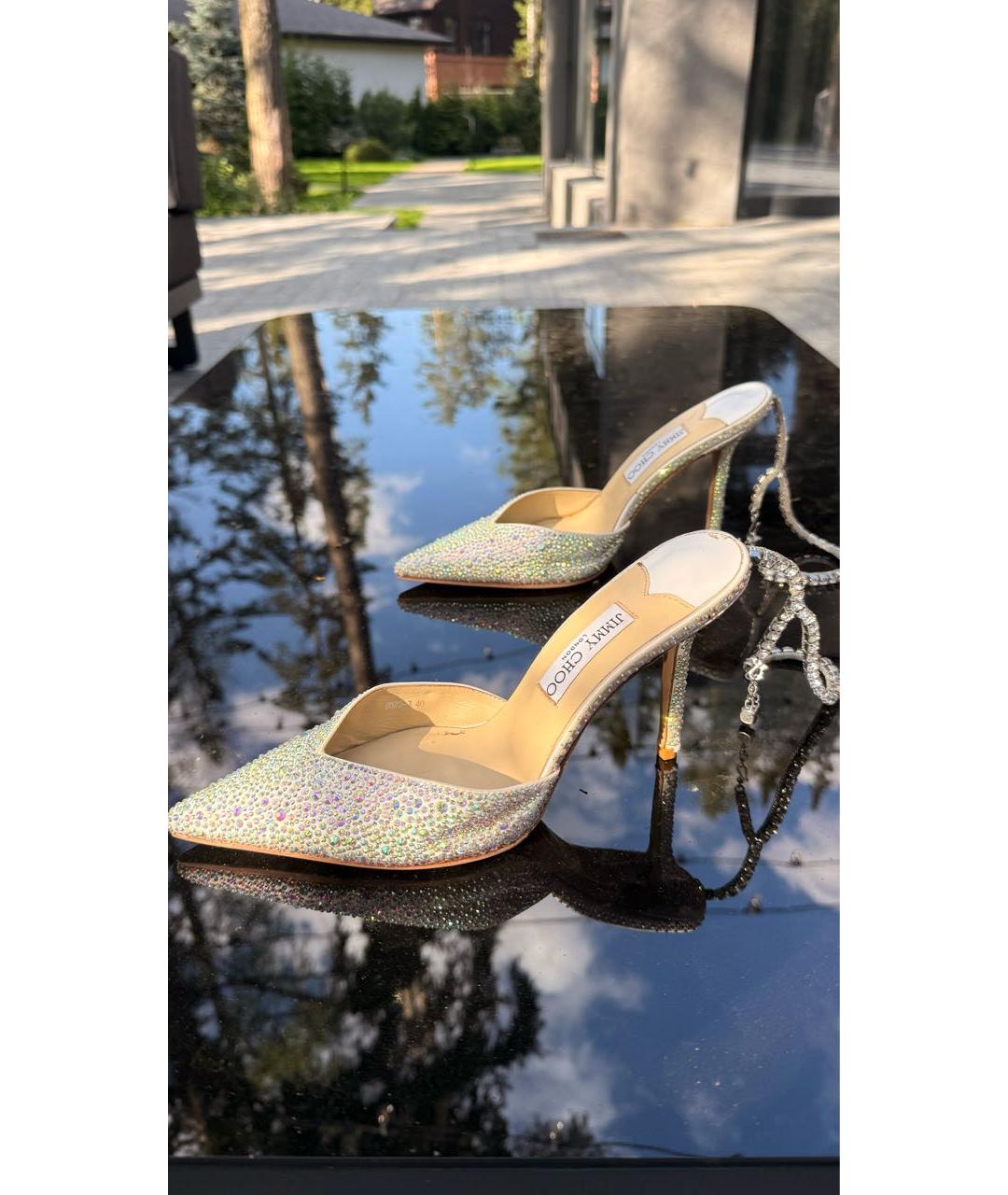 JIMMY CHOO Белые босоножки, фото 4