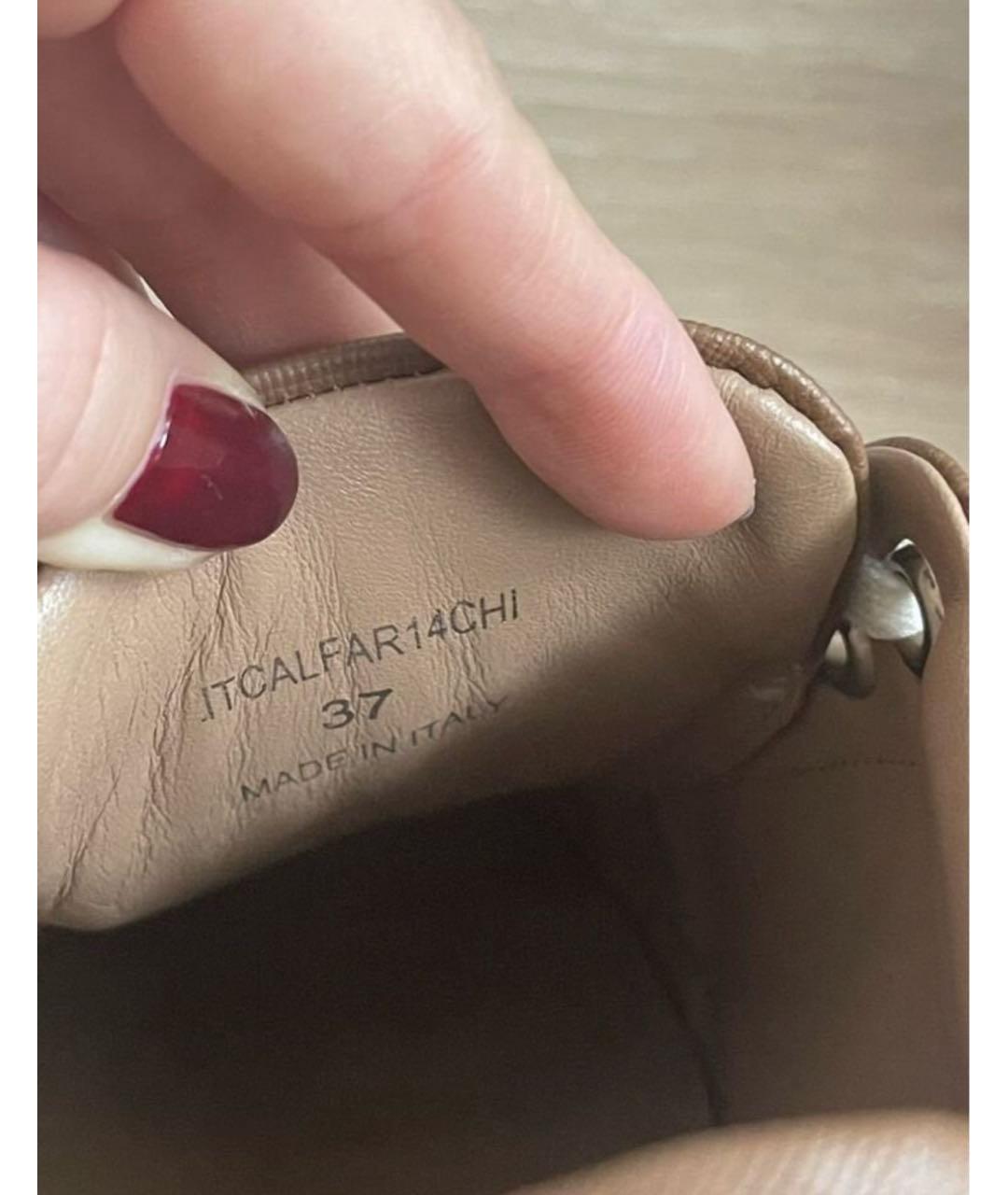 BURBERRY Коричневые кожаные кеды, фото 7