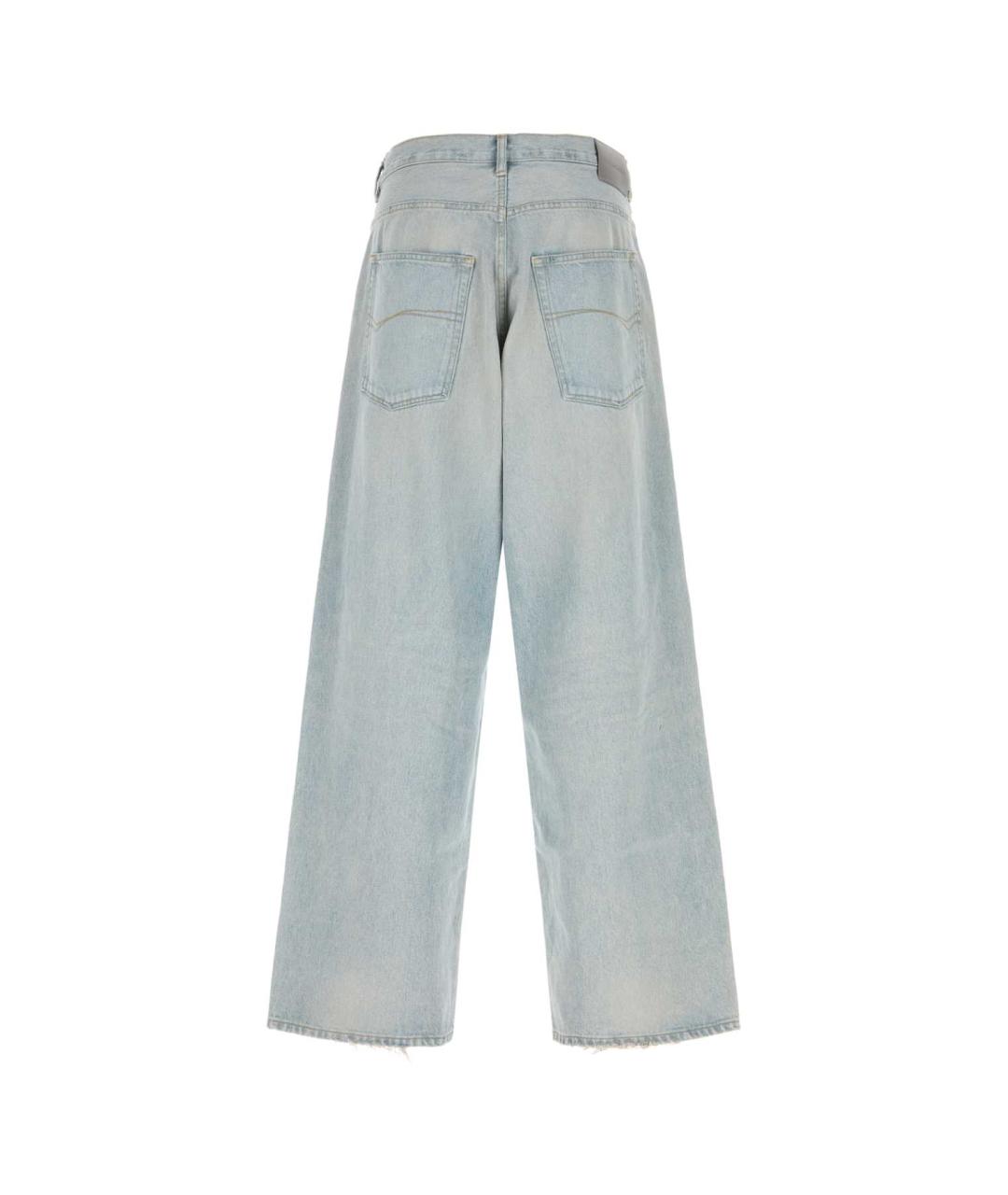 BALENCIAGA Голубые хлопковые повседневные брюки, фото 2