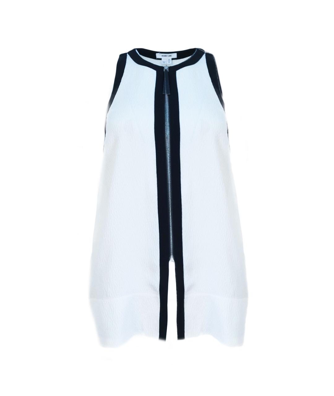 HELMUT LANG Белая шелковая майка, фото 6