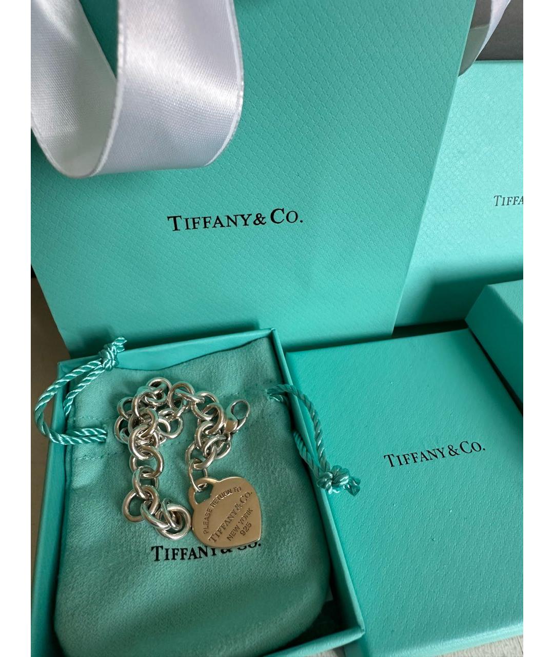 TIFFANY&CO Бирюзовый серебряный браслет, фото 6