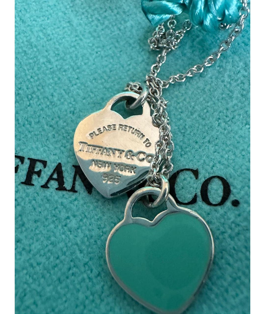 TIFFANY&CO Бирюзовое серебряное колье, фото 3