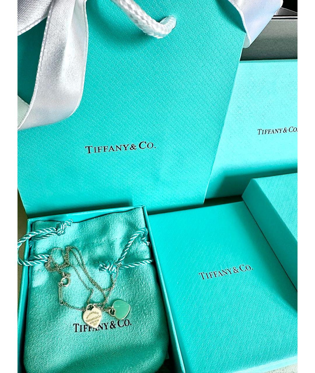 TIFFANY&CO Бирюзовое серебряное колье, фото 2