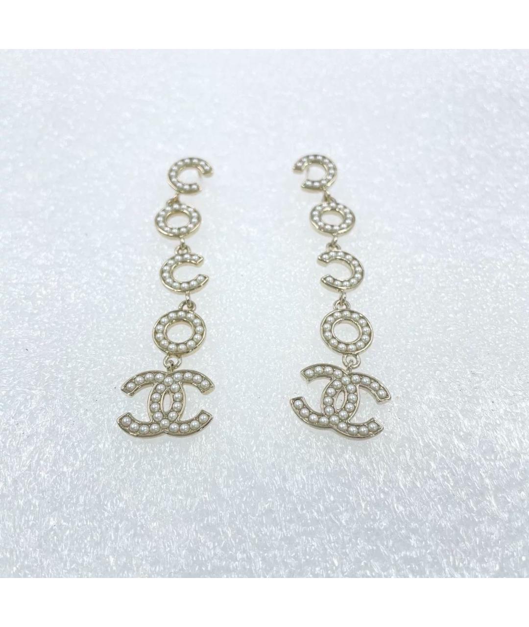 CHANEL Золотые серьги, фото 8