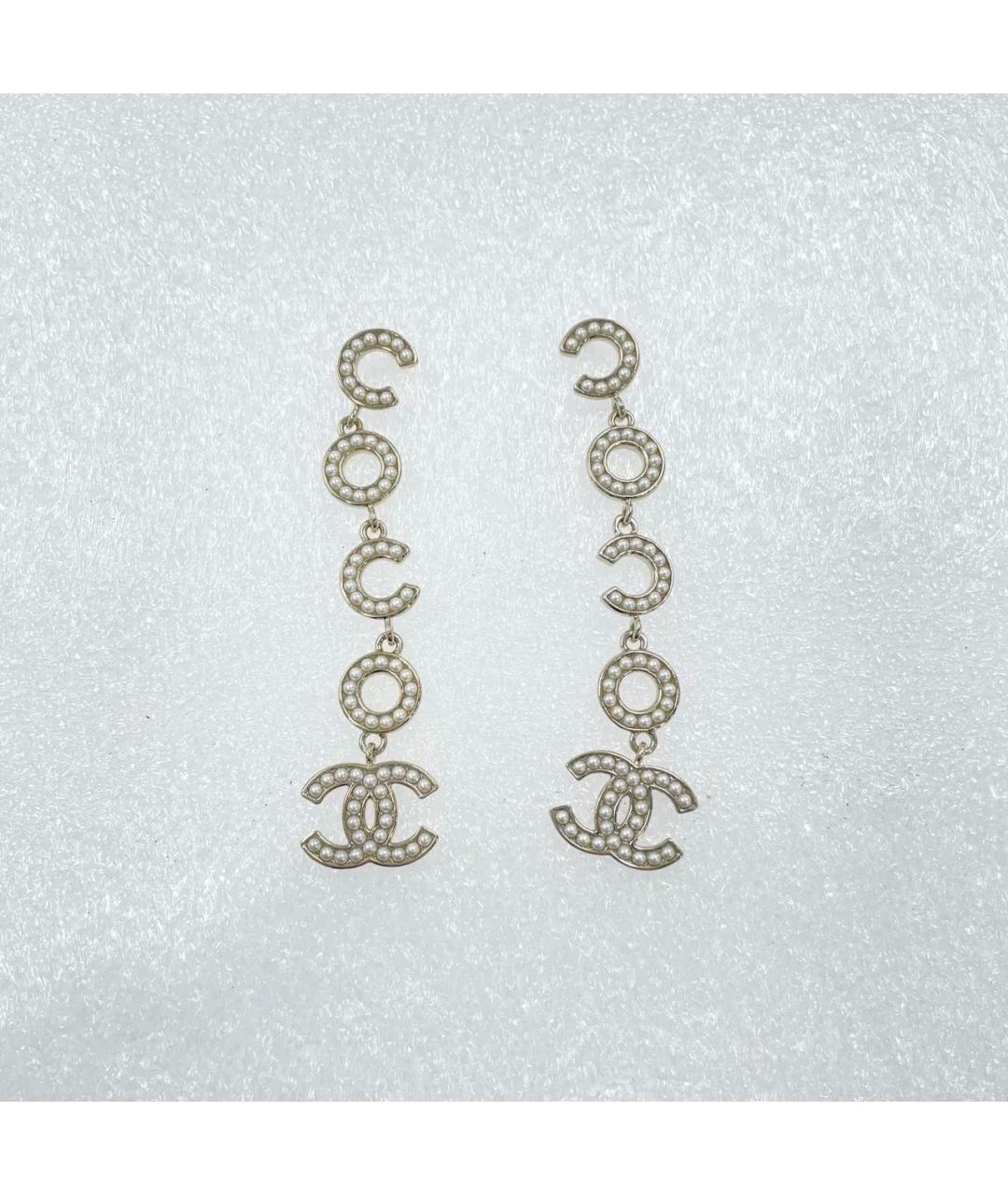 CHANEL Золотые серьги, фото 5