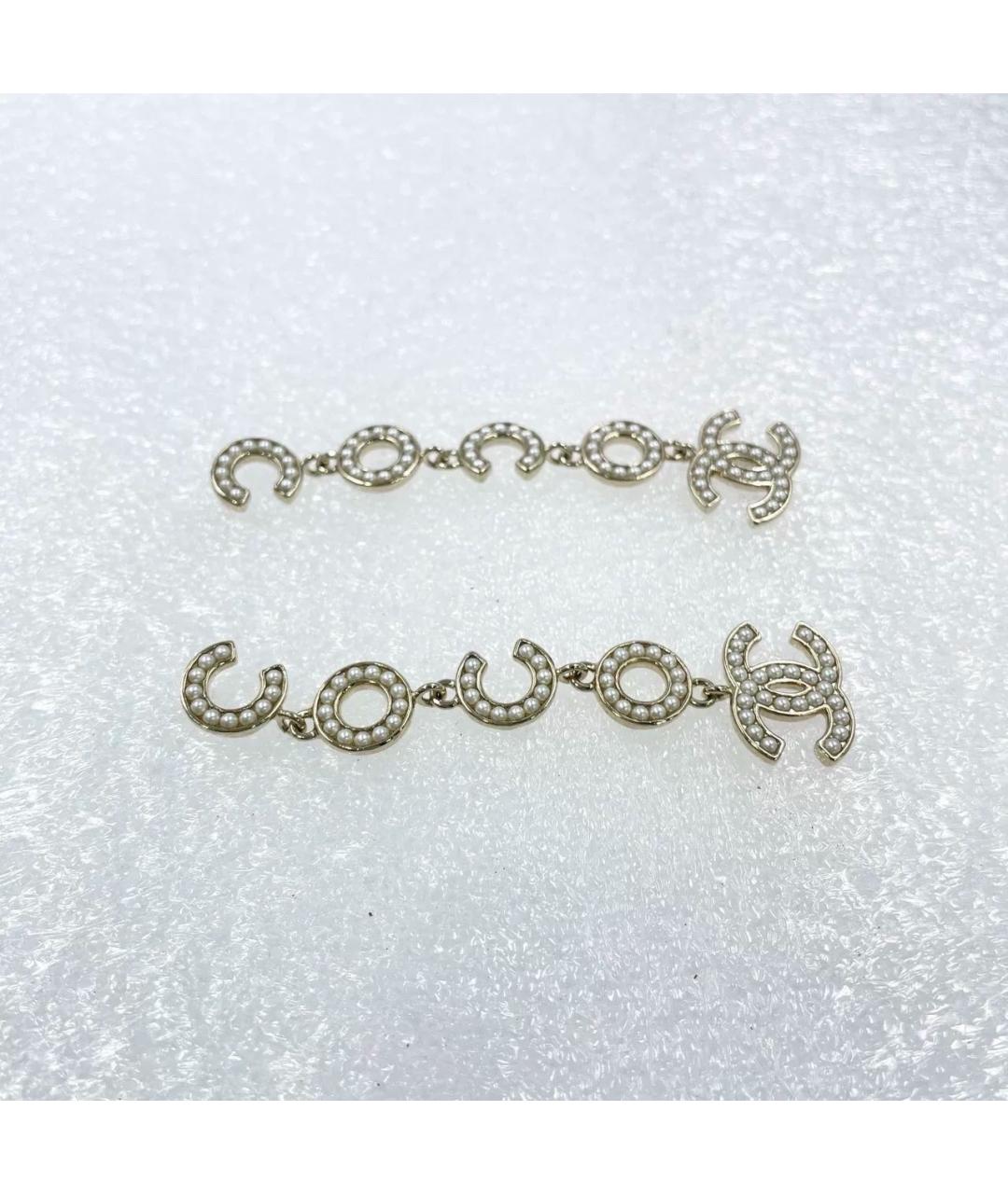 CHANEL Золотые серьги, фото 2