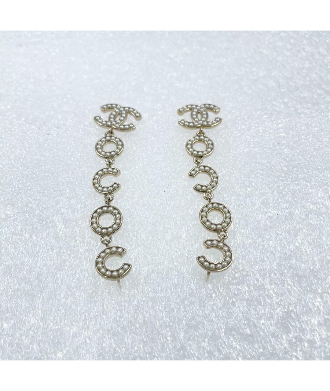 CHANEL Золотые серьги, фото 3