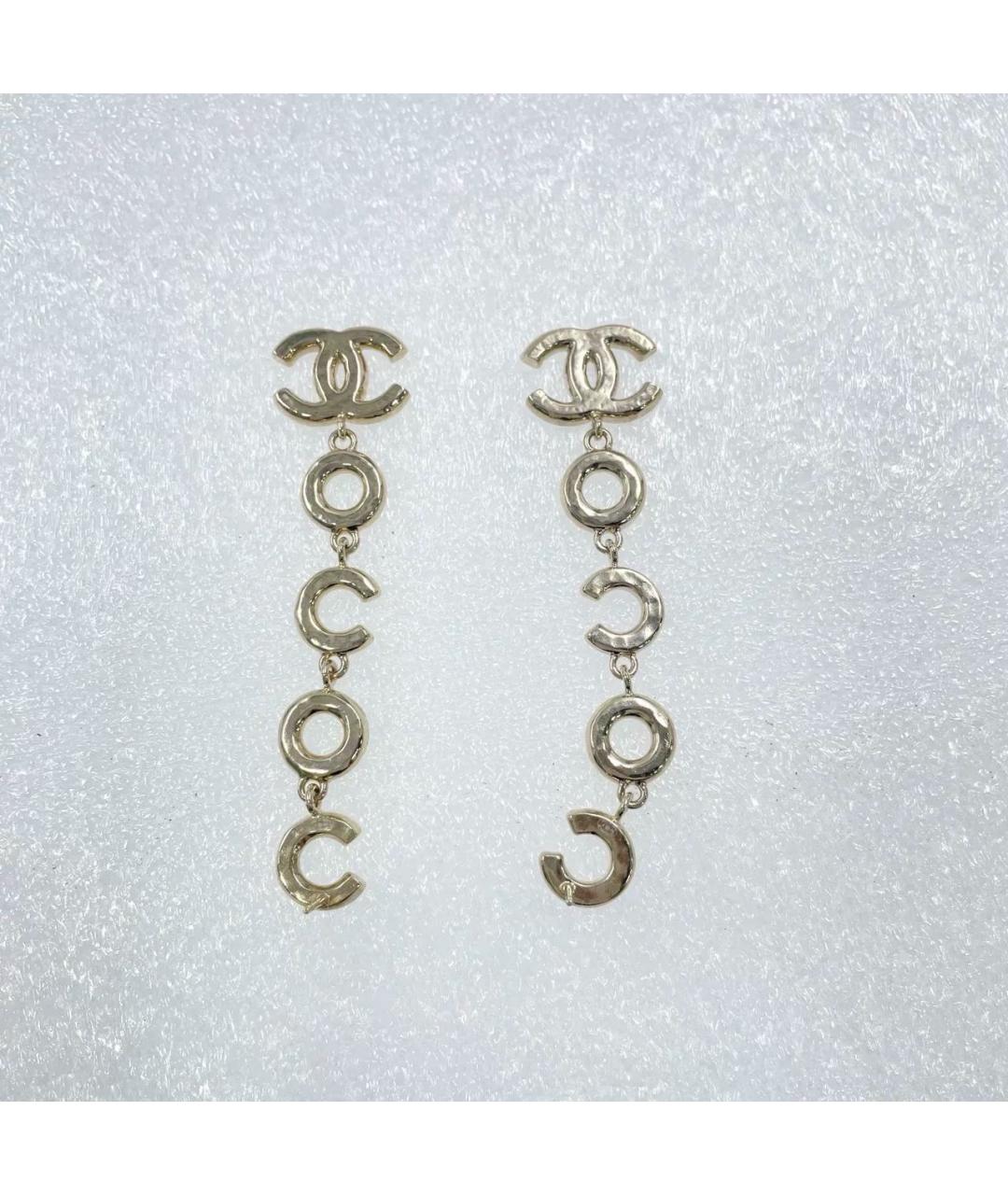 CHANEL Золотые серьги, фото 6