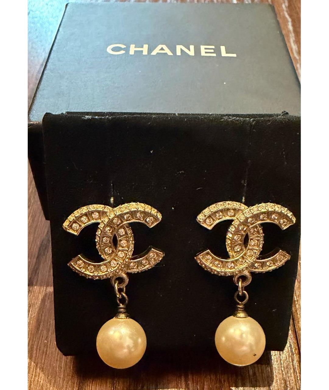 CHANEL Золотые серьги, фото 3