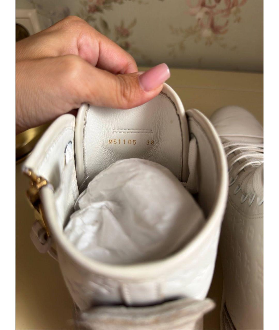 LOUIS VUITTON Белые кожаные кеды, фото 3