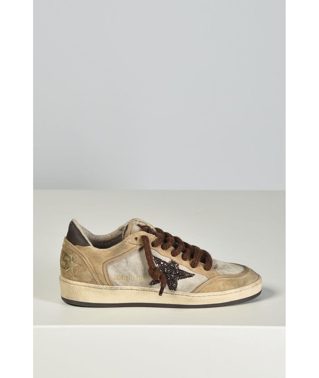 GOLDEN GOOSE DELUXE BRAND Бежевые замшевые кеды, фото 6