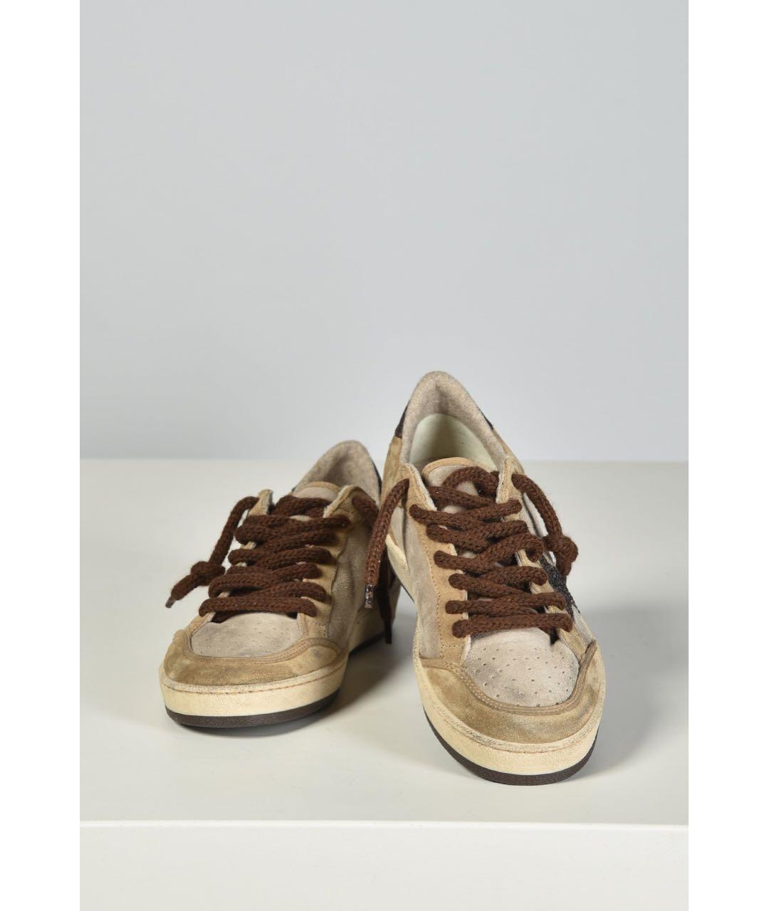 GOLDEN GOOSE DELUXE BRAND Бежевые замшевые кеды, фото 2
