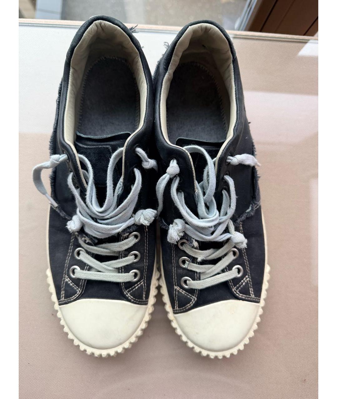 MM6 MAISON MARGIELA Черные текстильные низкие кроссовки / кеды, фото 3