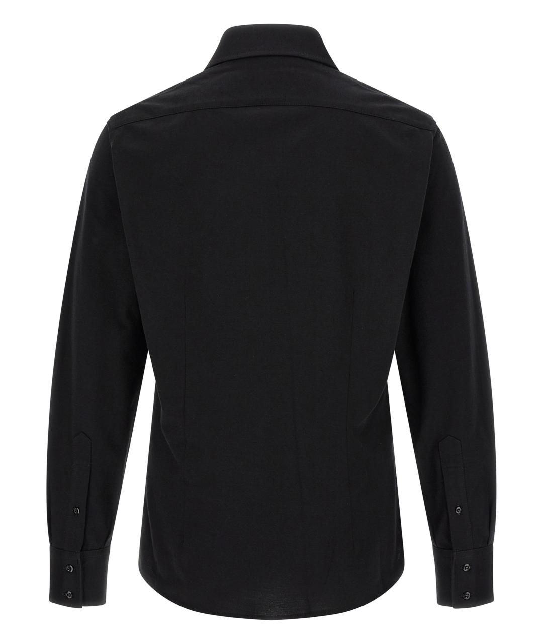 BRUNELLO CUCINELLI Черная хлопковая классическая рубашка, фото 2