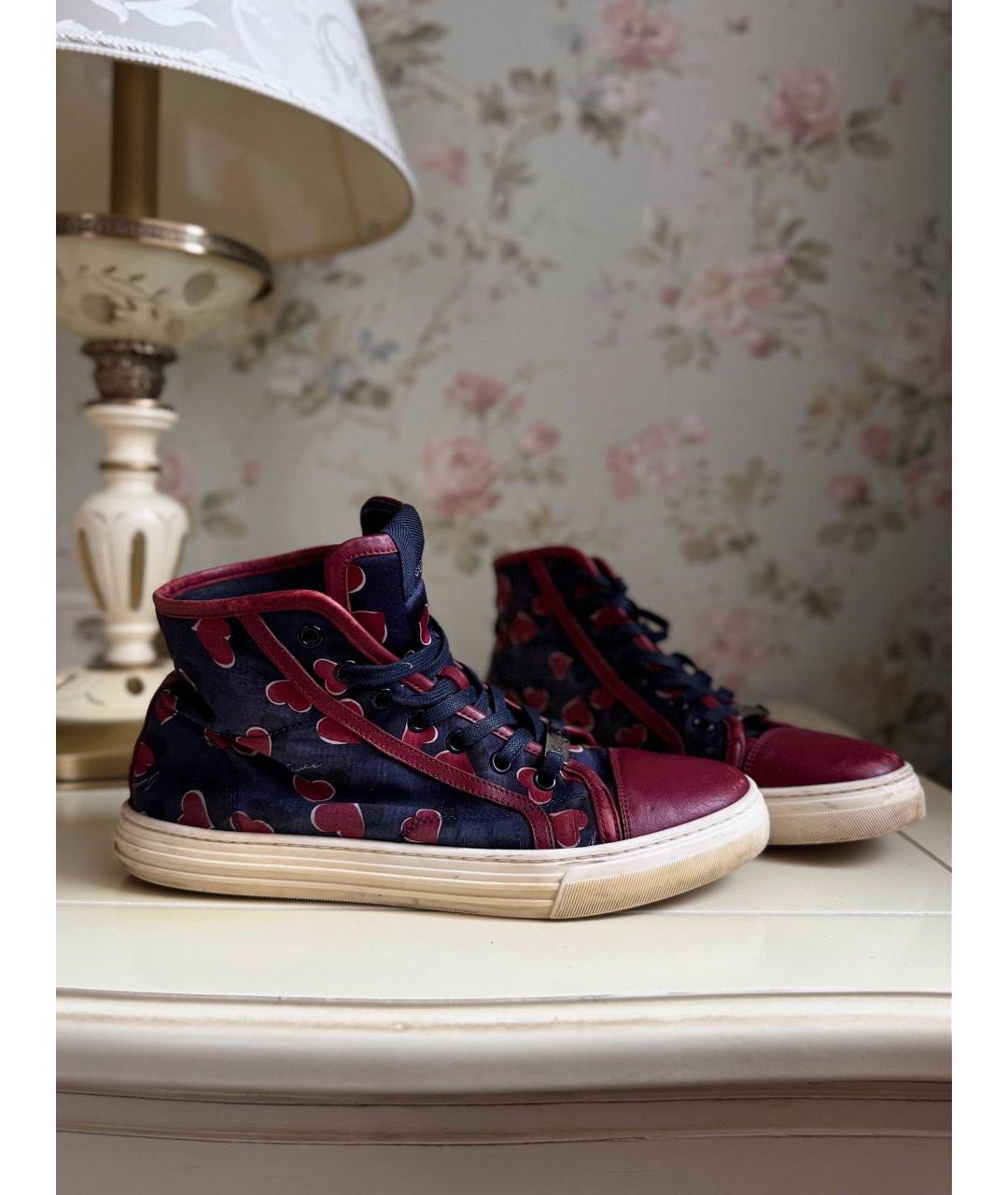 GUCCI Мульти кожаные кеды, фото 9