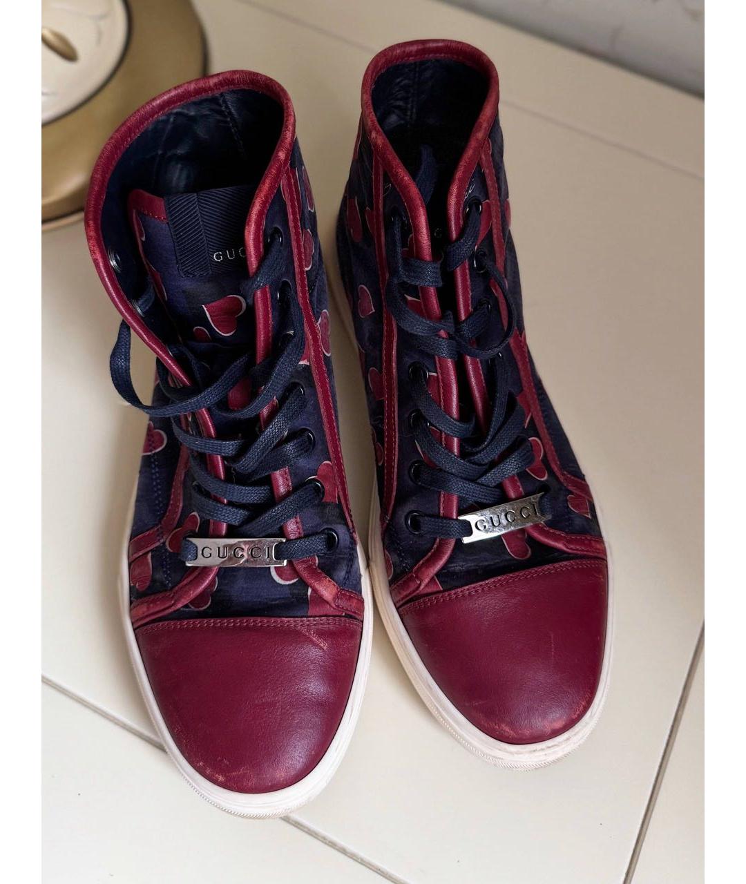 GUCCI Мульти кожаные кеды, фото 2