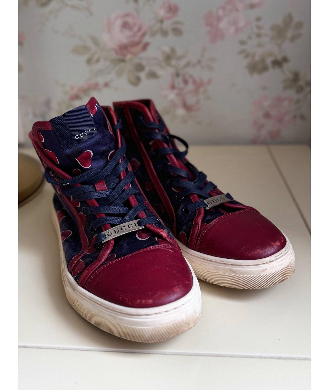 GUCCI Мульти кожаные кеды, фото 3