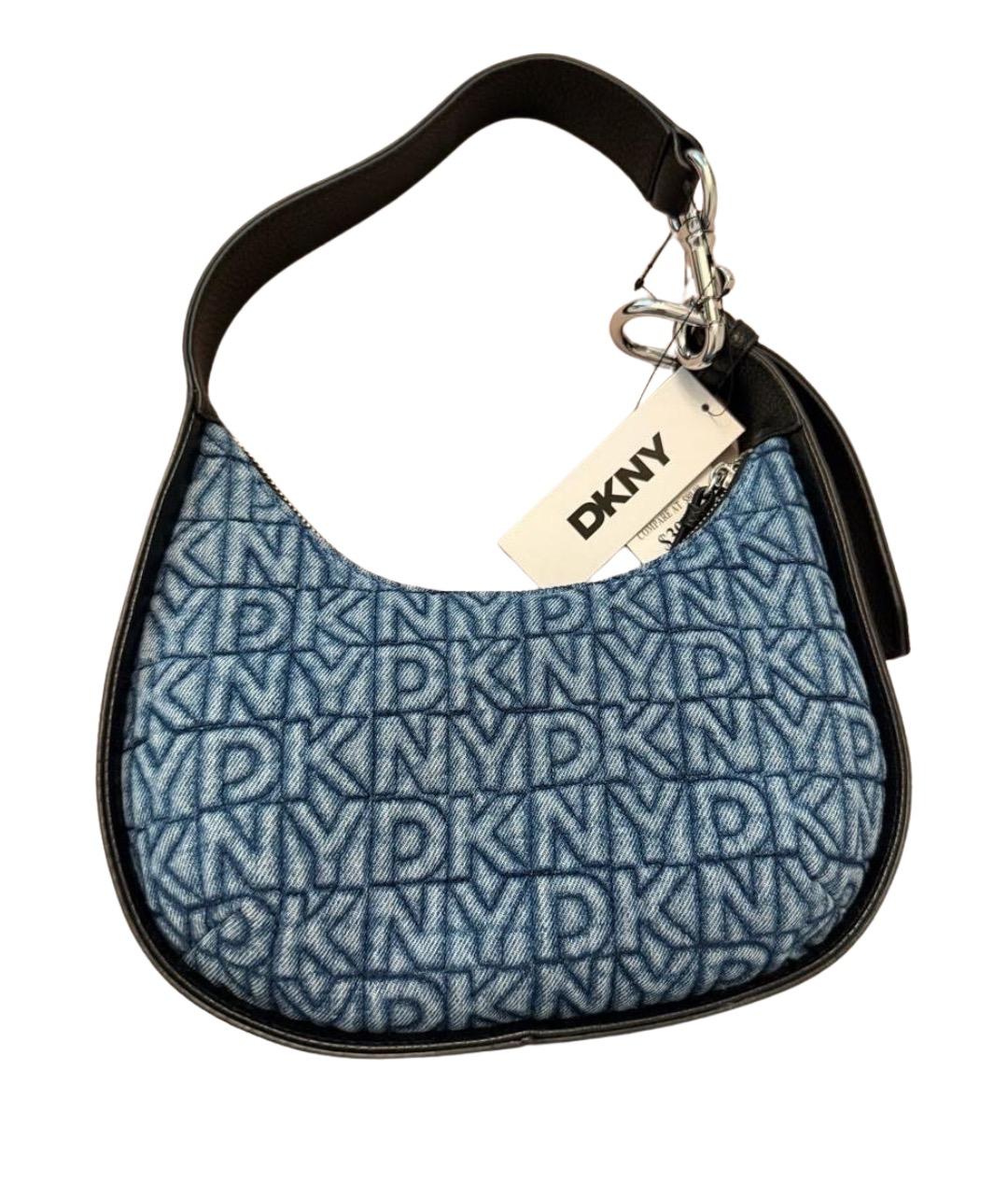 DKNY Синяя деним сумка с короткими ручками, фото 1