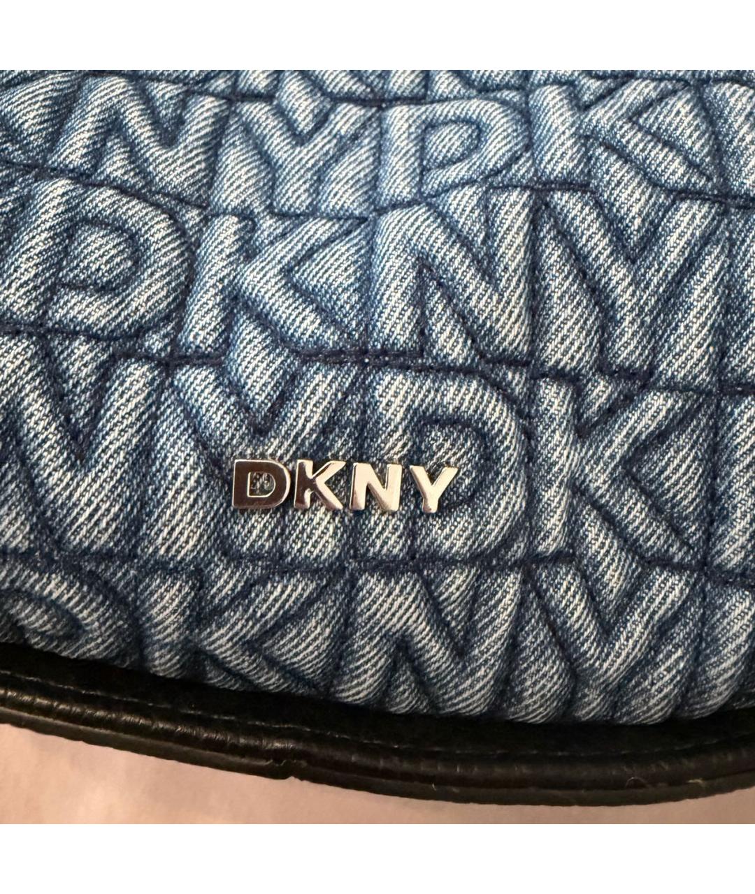 DKNY Синяя деним сумка с короткими ручками, фото 4