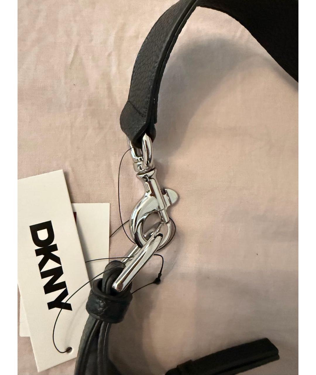 DKNY Синяя деним сумка с короткими ручками, фото 3