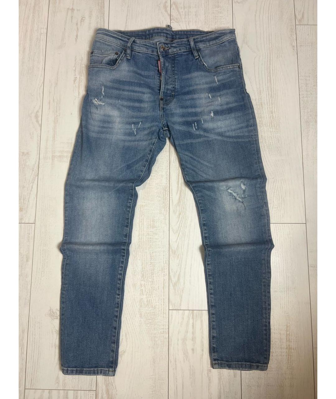 DSQUARED2 Синие хлопковые джинсы, фото 8