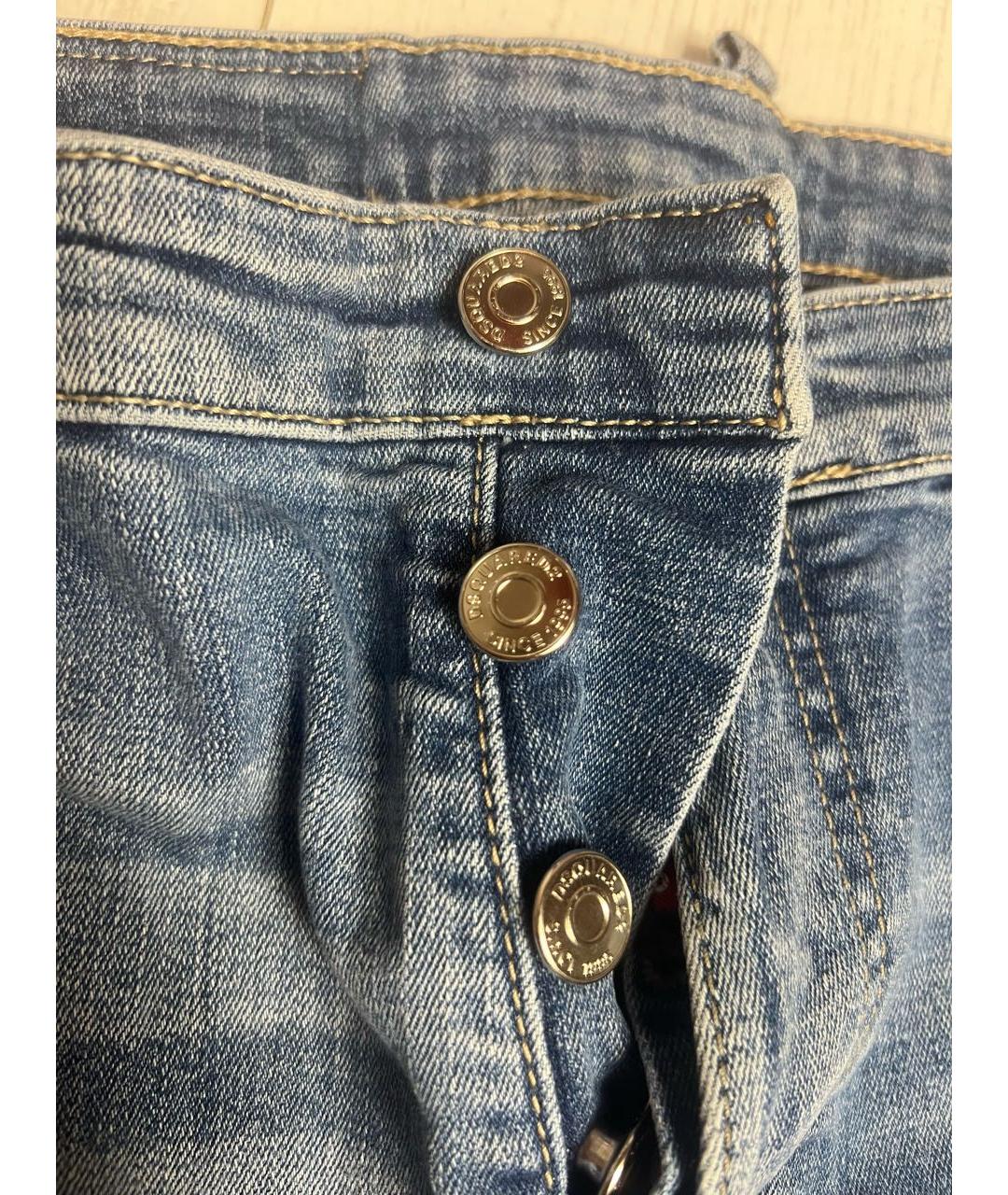 DSQUARED2 Синие хлопковые джинсы, фото 4