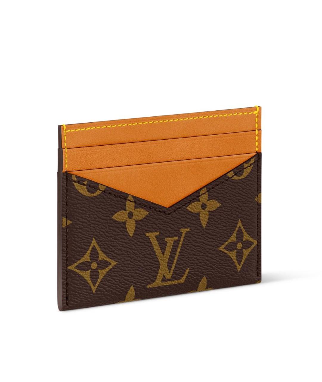 LOUIS VUITTON Коричневый кардхолдер, фото 3