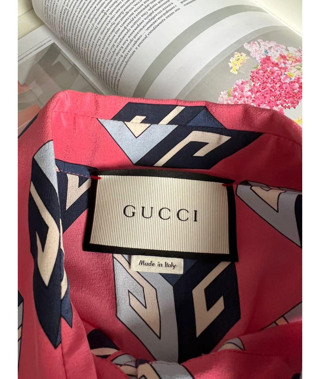 GUCCI Мульти шелковое повседневное платье, фото 3