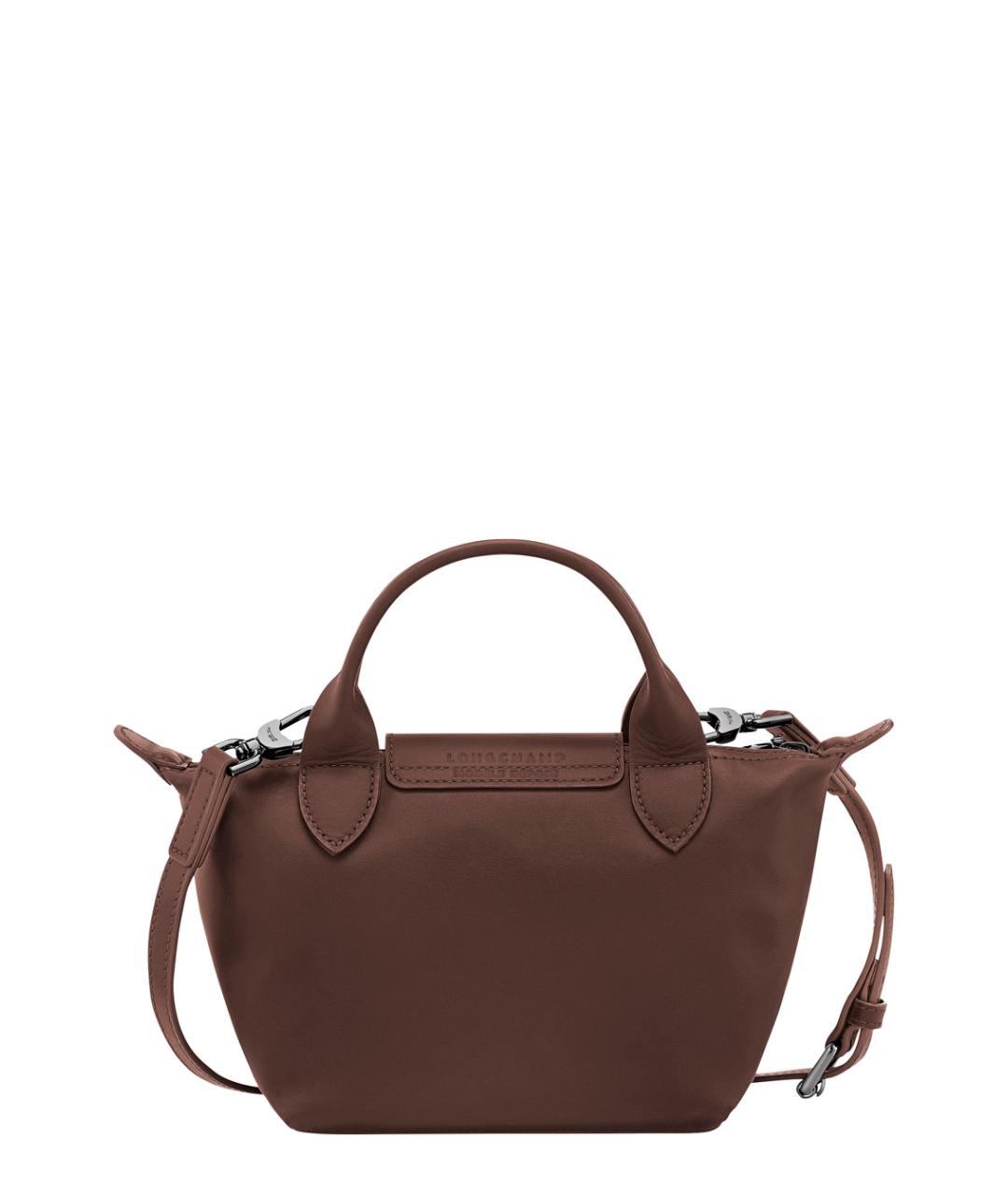 LONGCHAMP Коричневая кожаная сумка через плечо, фото 2
