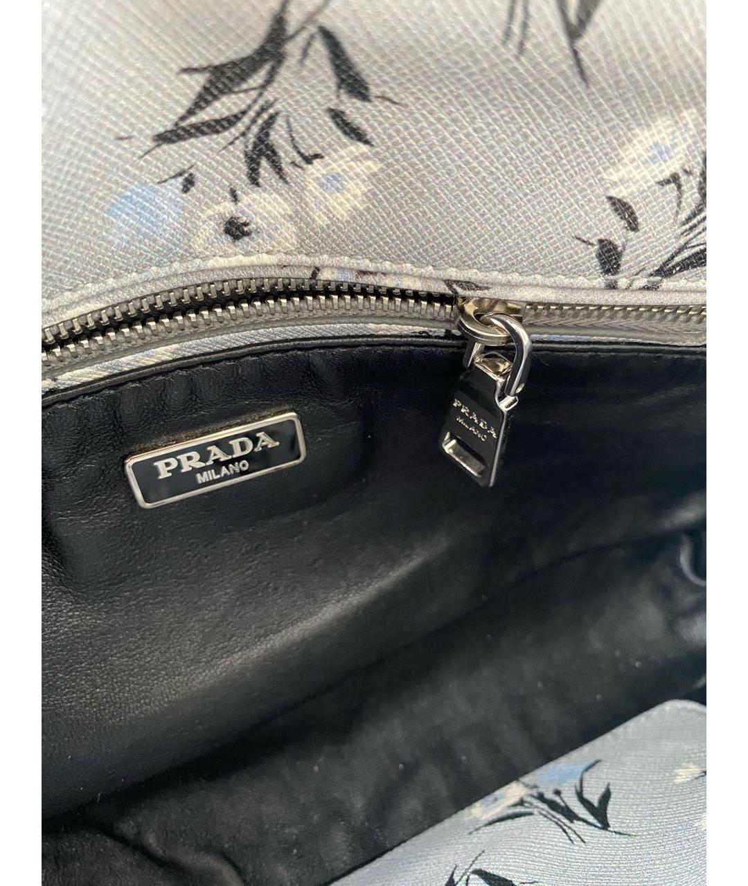 PRADA Голубая кожаная сумка через плечо, фото 3