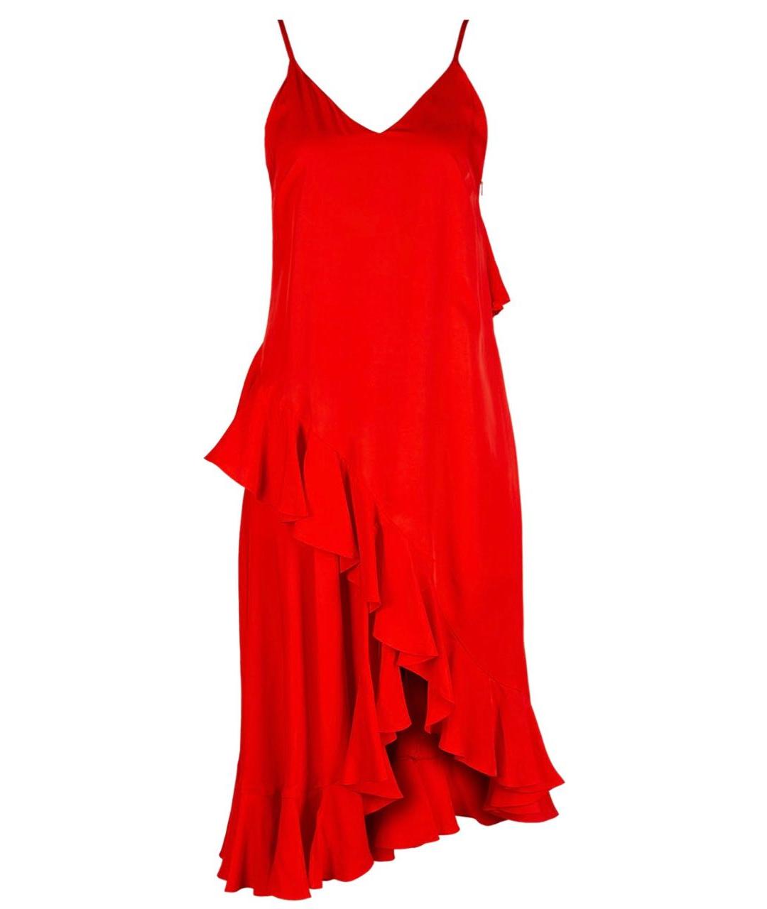 KENZO Красное вискозное коктейльное платье, фото 1