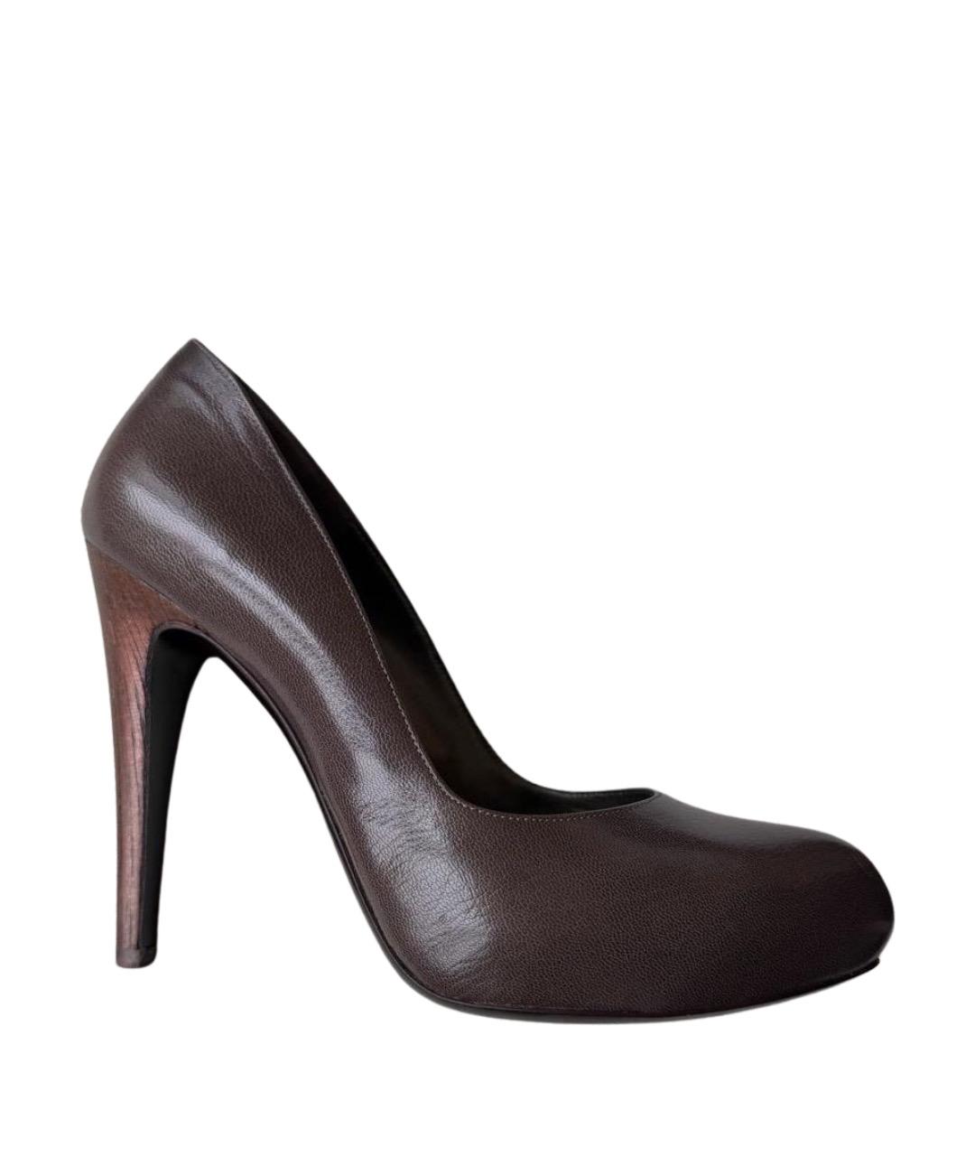FERRAGAMO Коричневые кожаные туфли, фото 1
