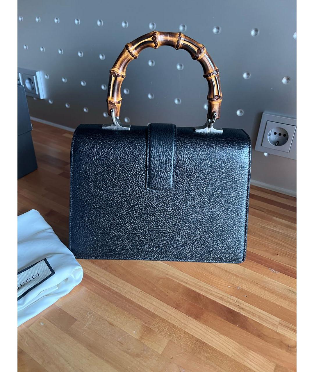 GUCCI Черная кожаная сумка через плечо, фото 3