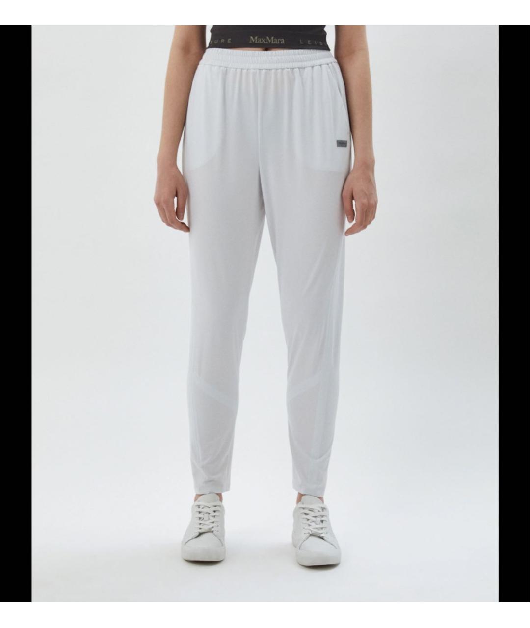MAX MARA Белые полиэстеровые спортивные брюки и шорты, фото 7