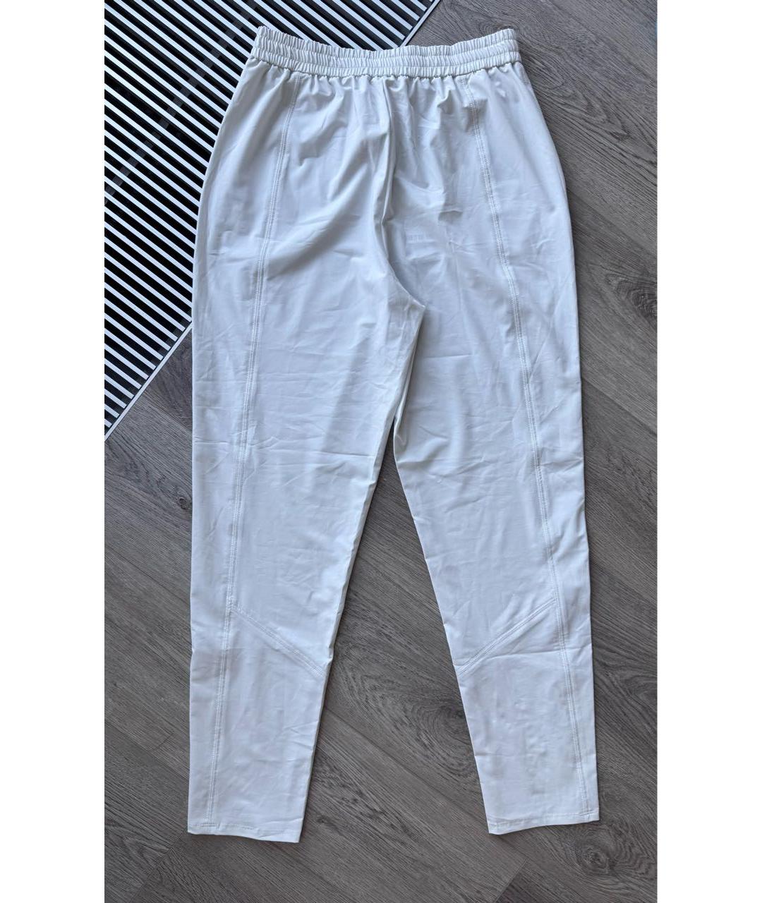 MAX MARA Белые полиэстеровые спортивные брюки и шорты, фото 3