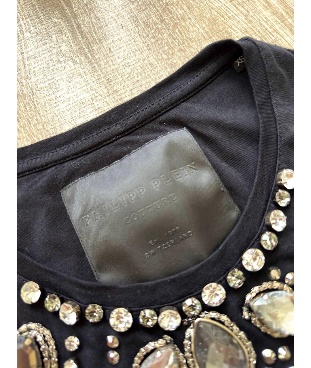 PHILIPP PLEIN Черная хлопковая футболка, фото 3