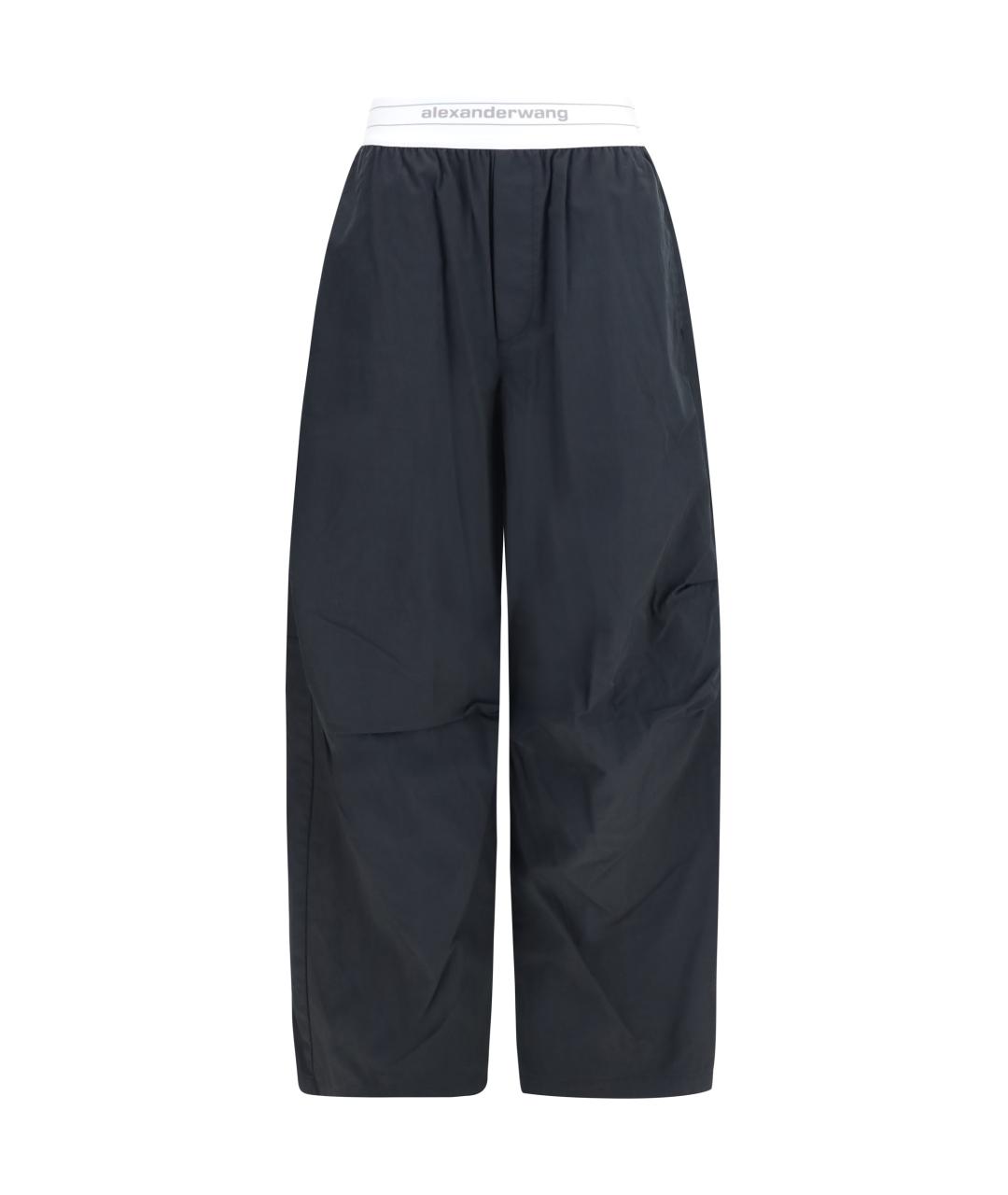 ALEXANDER WANG Черные хлопковые брюки широкие, фото 1