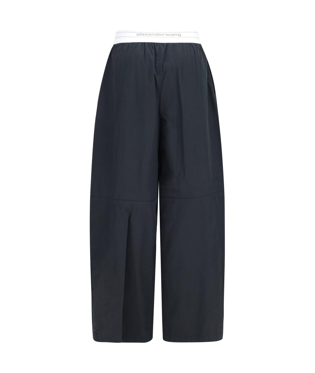 ALEXANDER WANG Черные хлопковые брюки широкие, фото 2