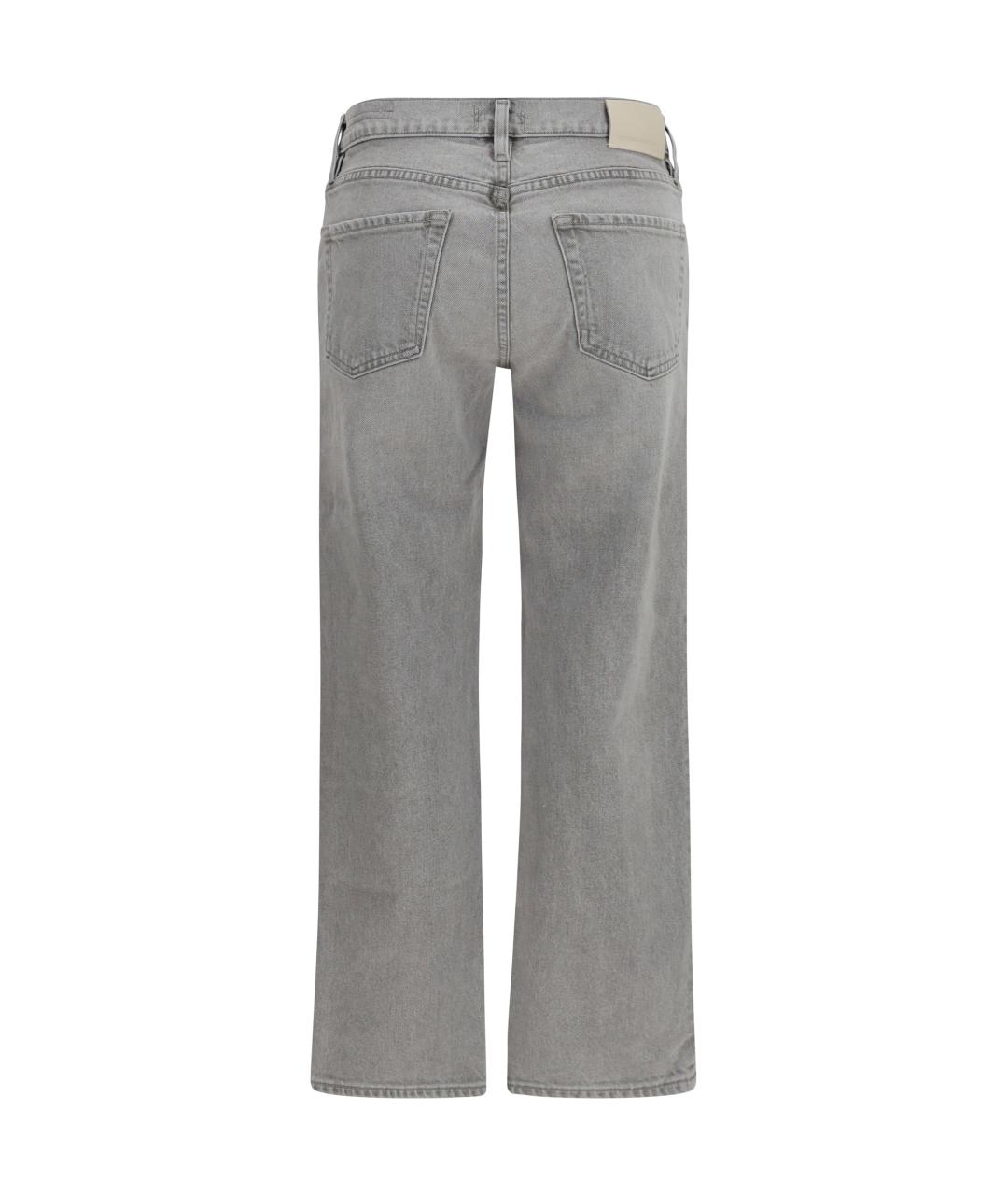 Citizien Of Humanity Серые хлопковые прямые джинсы, фото 2