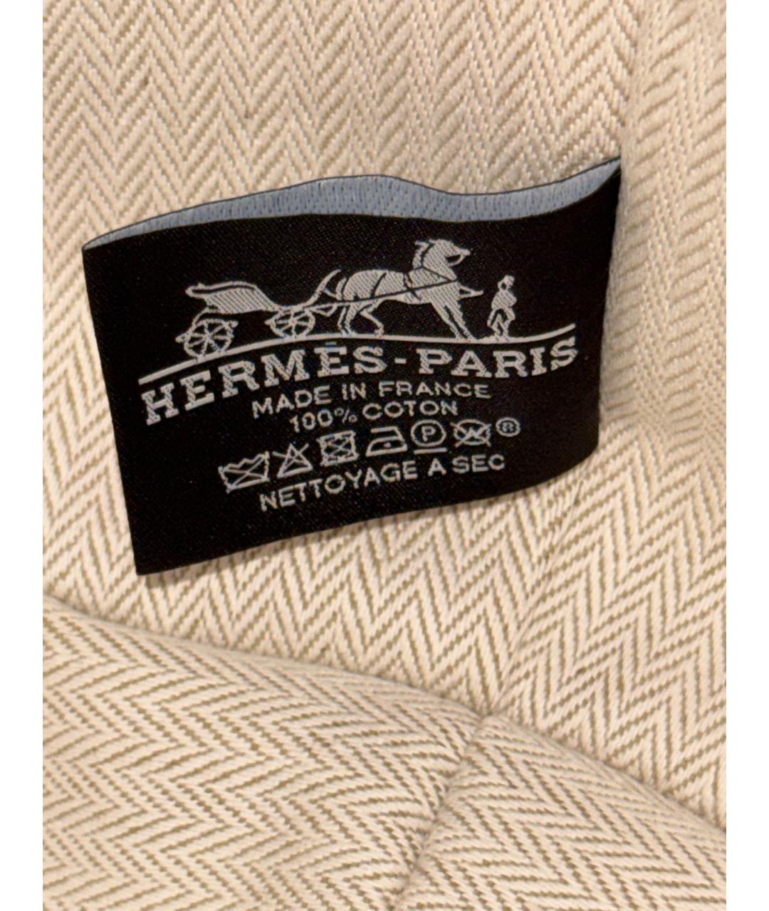 HERMES Оранжевая хлопковая косметичка, фото 7