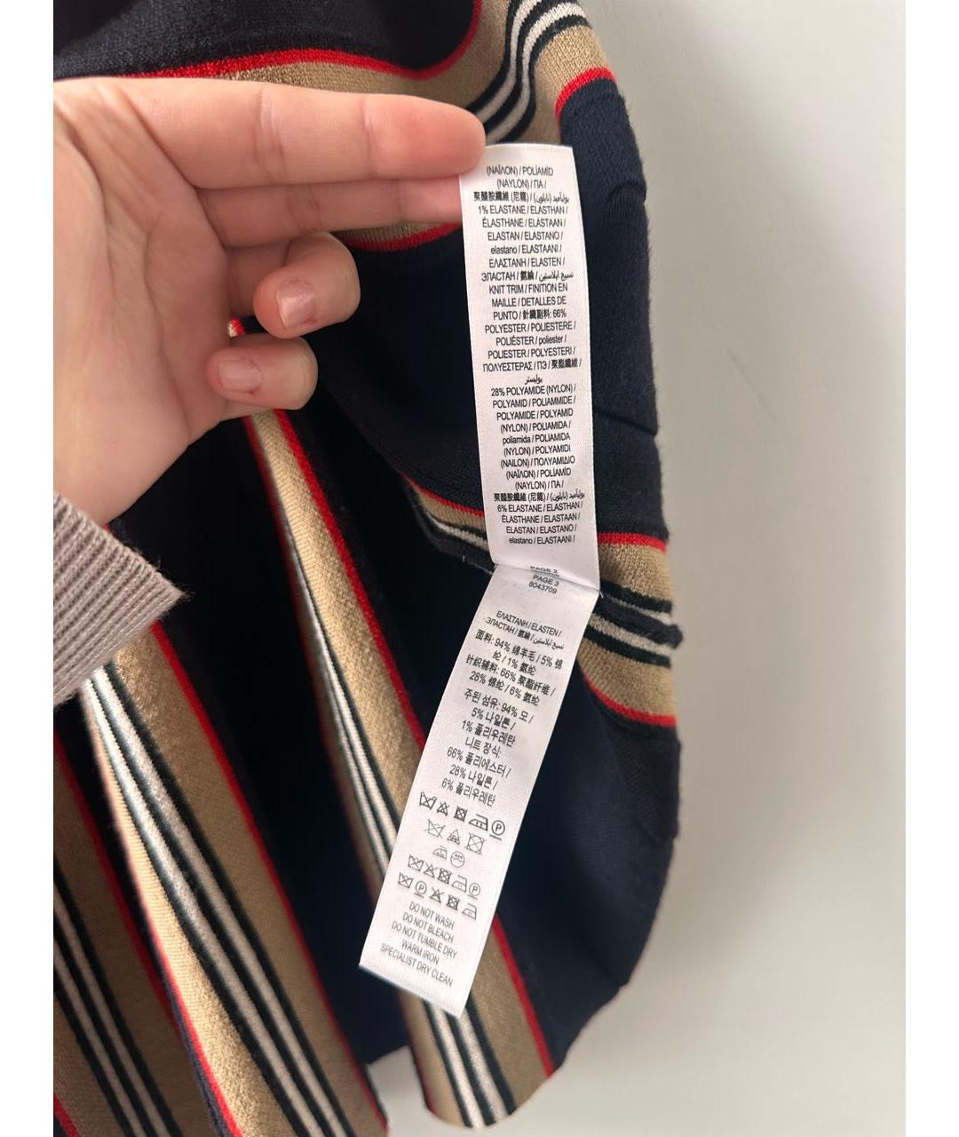 BURBERRY Мульти шерстяная юбка, фото 7